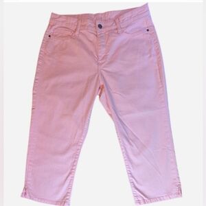 Pink Cropped Pants -Size 12 Blush Pink Capris